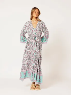Duster Dress | Turquoise Bloom